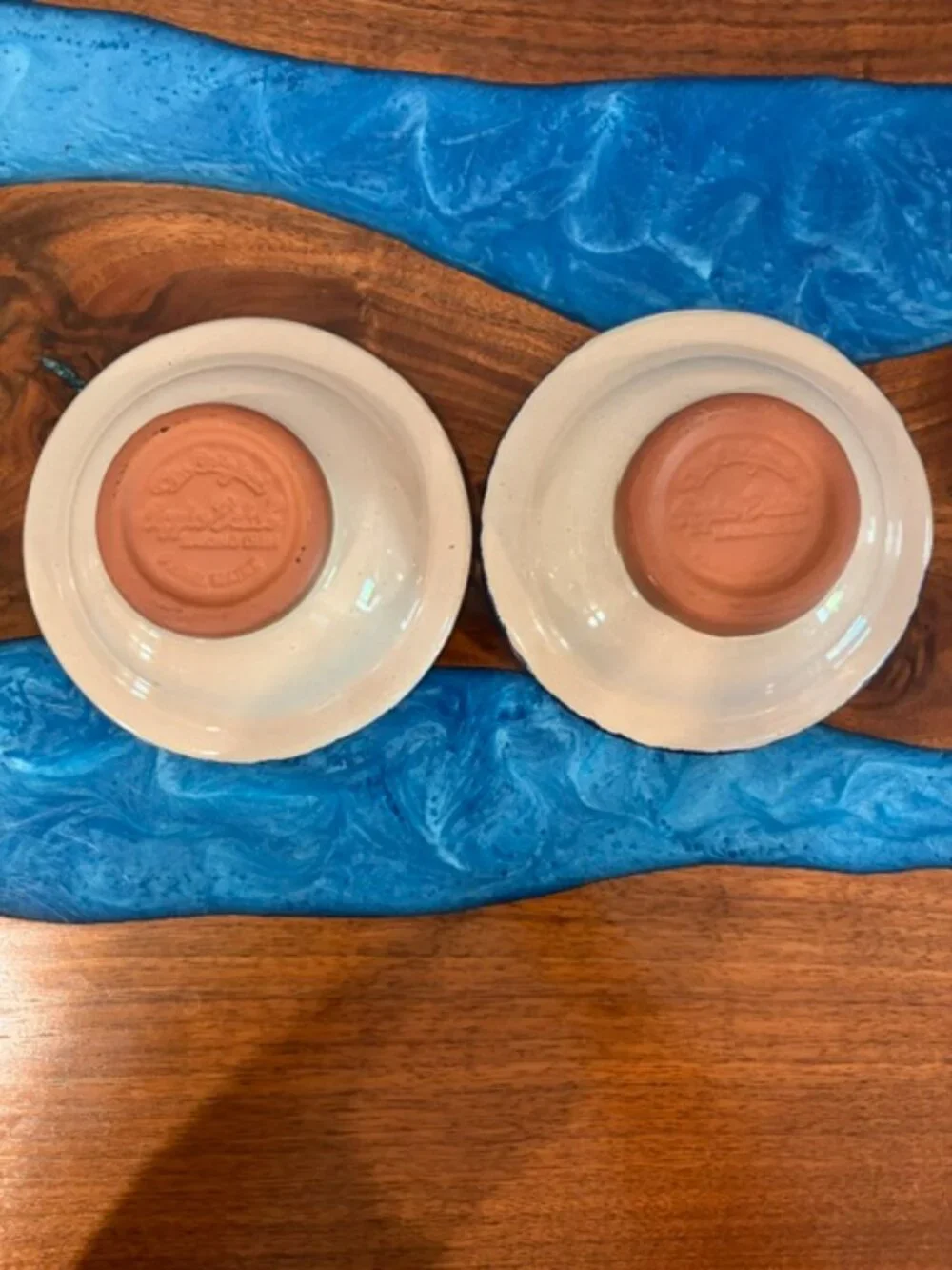 Set of 2 The Original Apple Baker Blue Swirl Baking Dish Paris Maine